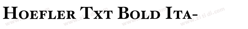 Hoefler Txt Bold Ita字体转换